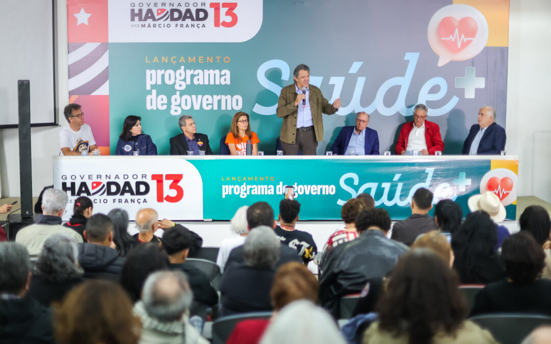 Haddad apresenta propostas de Saúde com foco em modernização e redução de filas
